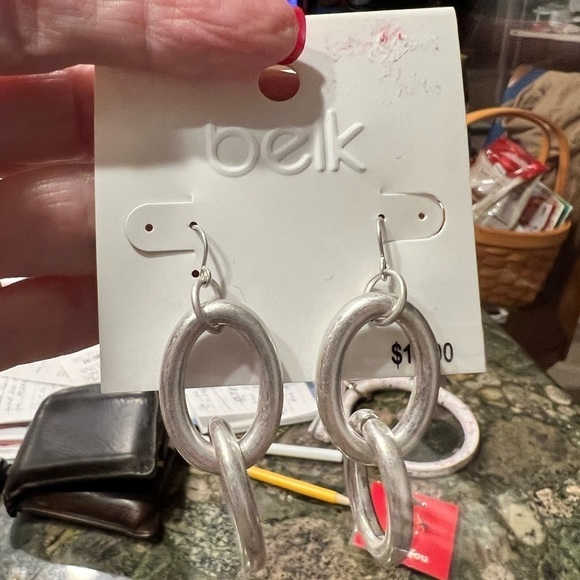 Silver dangle earrings - Picture 1 of 3